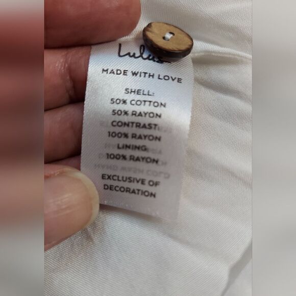 LULUS Make the Call White Long Poet Sleeve Mini Dress Size S - Picture 15 of 16